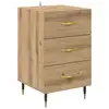 Image de Vidaxl cabinet de chevet avec tiroir chêne artisanal 40 x 40 x 66 cm