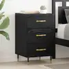 Image de Cabinet De Chevet Chêne Noir 40 X 40 X 66 Cm Bois D'ingénierie Vidaxl