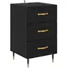 Image de Vidaxl cabinet de chevet chêne noir 40 x 40 x 66 cm bois d'ingénierie