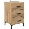 Image de Vidaxl cabinet de chevet avec tiroir chêne artisanal 40 x 40 x 66 cm