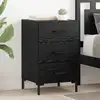 Image de Cabinet De Chevet Chêne Noir 40 X 40 X 66 Cm Bois D'ingénierie Vidaxl