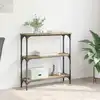 Image de Table Console Avec Étagère Chêne Artisanal 75 X 22,5 X 75 Cm Vidaxl