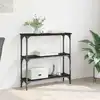 Image de Table Console Chêne Noir 75 X 22,5 X 75 Cm Bois D'ingénierie Vidaxl
