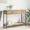 Image de Table Console Avec Tiroir Chêne Artisanal 100 X 34,5 X 75 Cm Vidaxl
