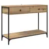 Image de Vidaxl table console avec tiroir chêne artisanal 100 x 34,5 x 75 cm