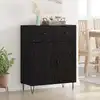 Image de Buffet Chêne Noir 69,5 X 34 X 90 Cm Bois D'ingénierie Vidaxl