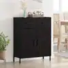 Image de Buffet Chêne Noir 69,5 X 34 X 90 Cm Bois D'ingénierie Vidaxl