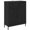Image de Vidaxl buffet ch  ne noir 69,5 x 34 x 90 cm bois d'ing ©nierie