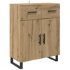 Image de Buffet moderne en bois dingénierie - vidaXL - Chêne artisanal - 695x34x90 cm - Avec tiroir - 2 portes