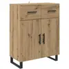 Image de Vidaxl buffet chêne artisanal 69,5 x 34 x 90 cm bois d'ingénierie