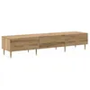 Image de Meuble TV en bois dingénierie - vidaXL - 150x36x30 cm - Chêne artisanal - 3 étagères - Tiroirs pratiques