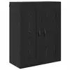 Image de Vidaxl meuble mural ch  ne noir 69,5 x 34 x 90 cm bois d'ing ©nierie