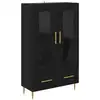 Image de Vidaxl haut armoire avec tiroir ch  ne noir 69,5 x 31 x 115 cm