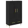 Image de Vidaxl haut armoire chêne noir 69,5 x 31 x 115 cm bois d'ingénierie