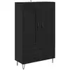 Image de Vidaxl haut armoire ch  ne noir 69,5 x 31 x 115 cm bois d'ing ©nierie