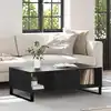 Image de Table Basse Chêne Noir 104 X 60 X 35 Cm Bois D'ingénierie Vidaxl