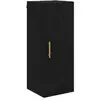 Image de Vidaxl meuble mural chêne noir 34,5 x 34 x 90 cm bois d'ingénierie