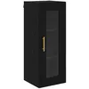 Image de Cabinet mural en bois aggloméré - vidaXL - Chêne noir - 34 5x34x90 cm - Bois aggloméré et verre - 1 porte