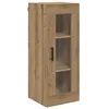 Image de Armoire murale moderne - vidaXL - Chêne artisanal - 345x34x90 cm - Porte en verre - Bois aggloméré