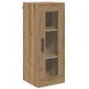 Image de Meuble mural moderne - vidaXL - Chêne artisanal - 345 x 34 x 90 cm - Bois aggloméré et verre - 1 porte en verre