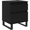 Image de Vidaxl cabinet de chevet chêne noir 40 x 35 x 50 cm bois d'ingénierie