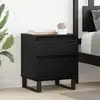 Image de Cabinet De Chevet Avec Tiroir 2 Pcs Chêne Noir 40 X 35 X 50 Cm Vidaxl
