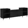 Image de Vidaxl meuble tv 160 x 35 x 55 cm chêne noir bois d'ingénierie