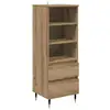Image de Vidaxl haut armoire chêne artisanal 40 x 36 x 110 cm bois d'ingénierie