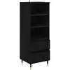 Image de Vidaxl haut armoire chêne noir 40 x 36 x 110 cm bois d'ingénierie