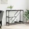 Image de Table Console Chêne Noir 88,5 X 30 X 75 Cm Bois D'ingénierie Vidaxl