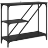 Image de Vidaxl table console chêne noir 88,5 x 30 x 75 cm bois d'ingénierie