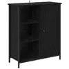Image de Buffet moderne en bois dingénierie - vidaXL - Chêne noir - 70x30x80 cm - 1 porte à charnières - Assemblage requis
