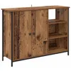 Image de Buffet bois ancien - vidaXL - 100x33x75 cm - Bois dingénierie - 2 portes - Salle à manger - Cuisine - Assemblage requis