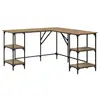 Image de Vidaxl bureau chêne artisanal bois d'ingénierie 139 x 139 x 75 cm