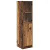Image de Buffet haut en bois dingénierie - vidaXL - 35x37x142 cm - Bois ancien - 2 portes - Étagères spacieuses - Design moderne