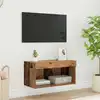 Image de Ensemble Meuble Tv Avec Led Bois Ancien 60 X 30 X 30 Cm Vidaxl
