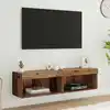 Image de Ensemble Meuble Tv Avec Led 2 Pcs Bois Ancien 60 X 30 X 30 Cm Vidaxl