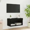 Image de Ensemble Meuble Tv Chêne Noir 60 X 30 X 30 Cm Bois D'ingénierie Vidaxl