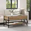 Image de Table Basse Chêne Artisanal 100 X 50 X 50 Cm Bois D'ingénierie Vidaxl