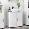 Image de Cabinet De Salle De Bain Avec Stockage Blanc 61 X 35 X 64 Cm Vidaxl