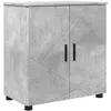 Image de Cabinet de salle de bain moderne - vidaXL - Gris béton - 61x35x64 cm - Bois dingénierie - 2 étagères - 2 portes