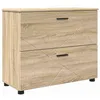 Image de Armoire de salle de bain moderne - vidaXL - Chêne Sonoma - Bois dingénierie - 765x35x64 cm - Grand espace de stockage