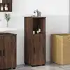 Image de Cabinet De Salle De Bain Avec Porte Chêne Brun 30 X 35 X 95 Cm Vidaxl