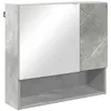 Image de Armoire miroir salle de bain - vidaXL - Gris béton - Bois dingénierie - 59x17x55 cm - Rangement compact
