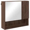 Image de Armoire miroir salle de bain - vidaXL - Chêne brun - Bois dingénierie - 59x17x55 cm - Rangement compact