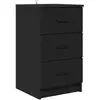 Image de Vidaxl cabinet de chevet noir 38 x 38 x 66 cm bois d'ingénierie