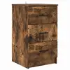Image de Vidaxl cabinet de chevet chêne fumé 38 x 38 x 66 cm bois d'ingénierie