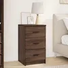 Image de vidaXL Cabinet de chevet avec tiroir Chêne marron 38 x 38 x 66 cm 883381