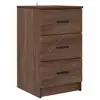 Image de Vidaxl cabinet de chevet avec tiroir chêne marron 38 x 38 x 66 cm