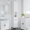 Image de Cabinet De Salle De Bain Avec Tiroir Blanc 31,5 X 33 X 190 Cm Vidaxl